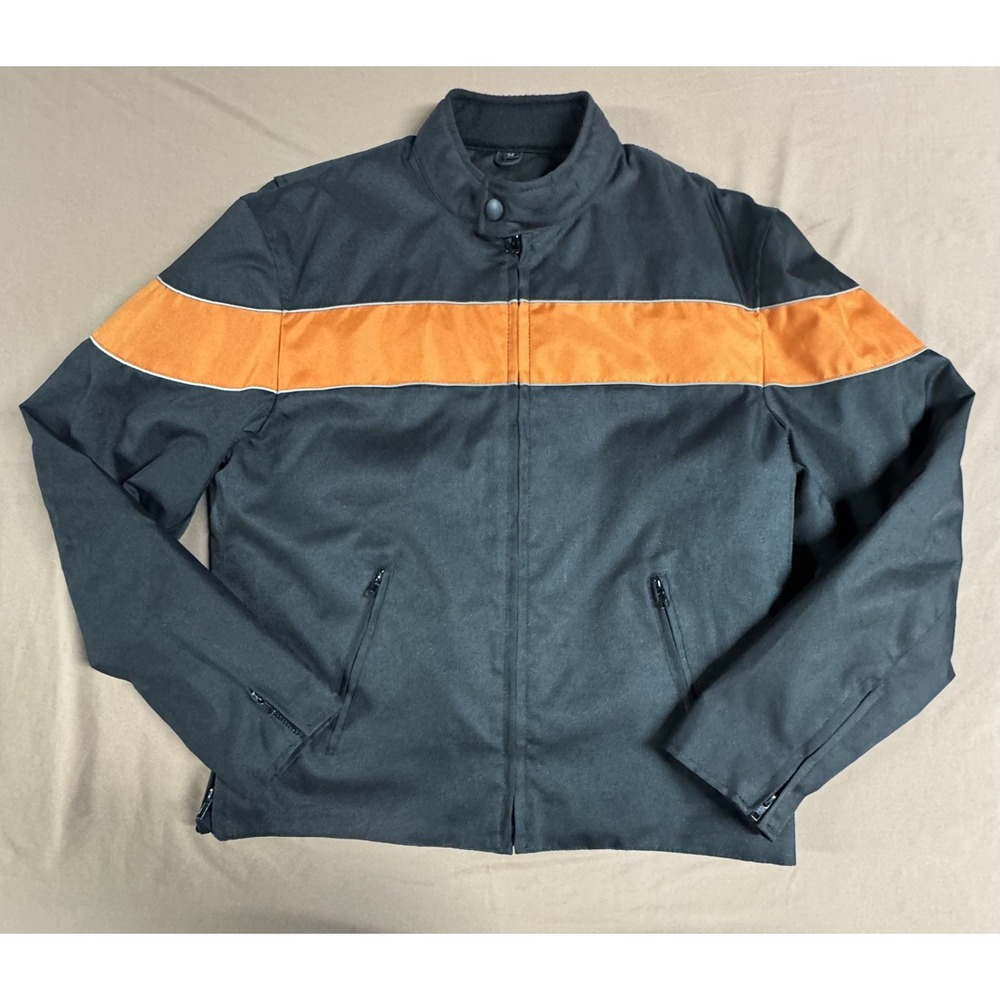 Vance Textiles USA Motorcycle Jacket Removable Lining Men Medium Black Orange